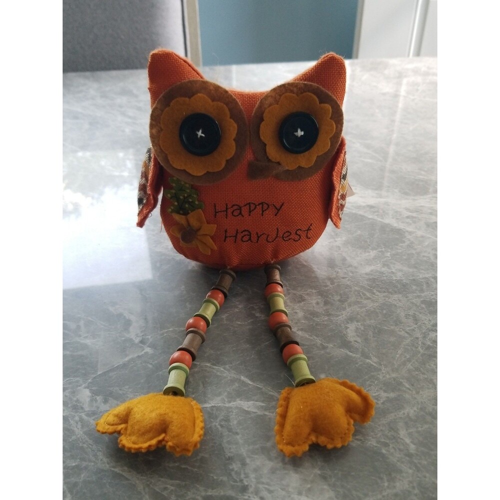 Harvest owl shelf sitter decor